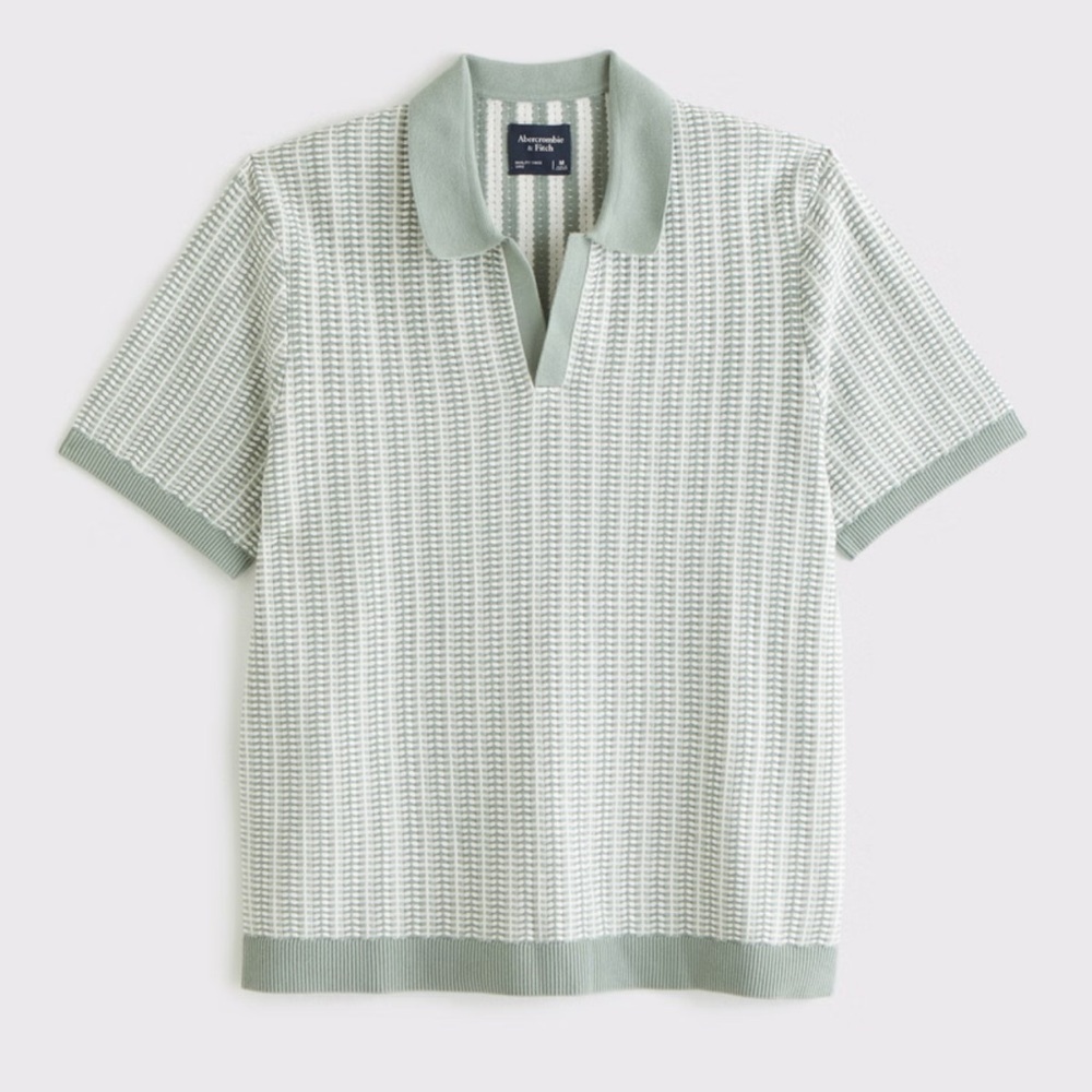 Abercrombie Tonal Stitch Sweater Polo